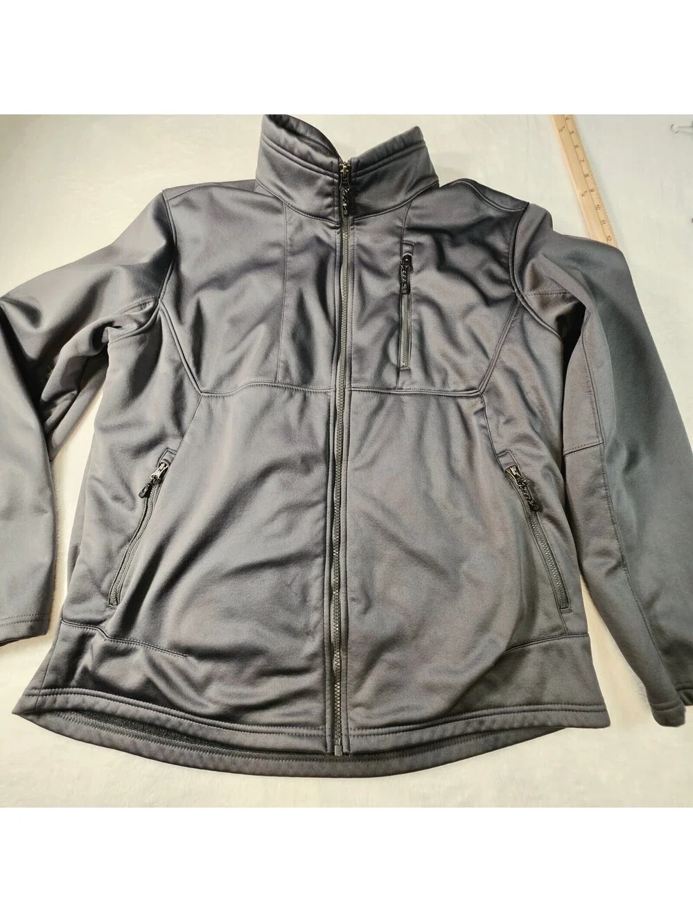 SwissTech Men's Gray Jacket with Zipper Pockets Size L